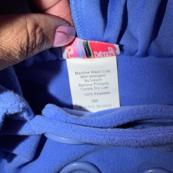 Stevybelly Blue Kids Pea Coat with hood - Picture 4 of 4